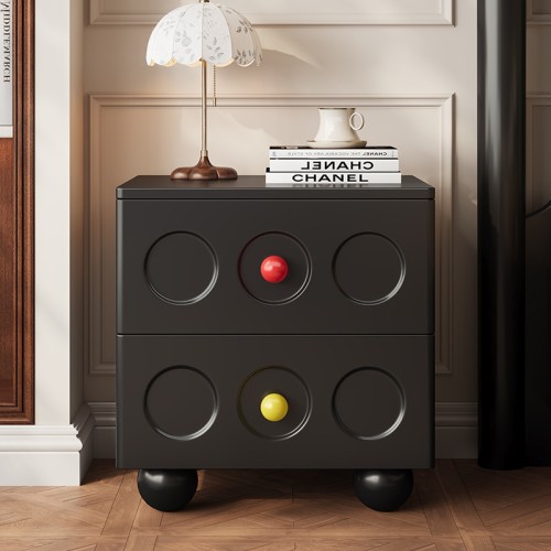 Retro Charm Bedside Table