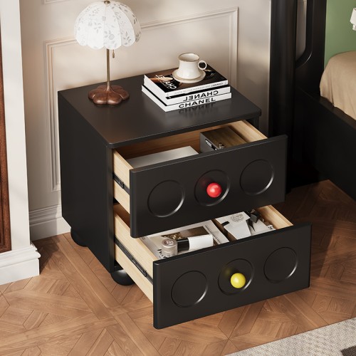 Retro Charm Bedside Table