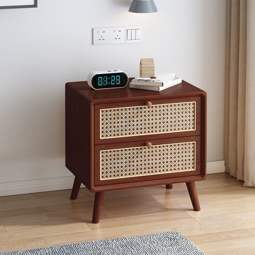 Classic Rattan Bedside Table