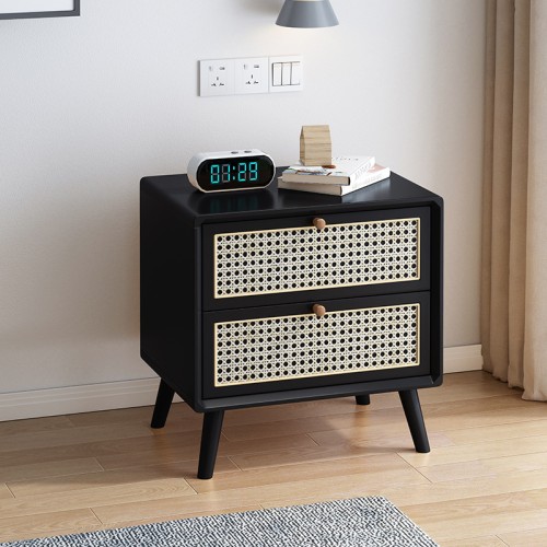 Classic Rattan Bedside Table