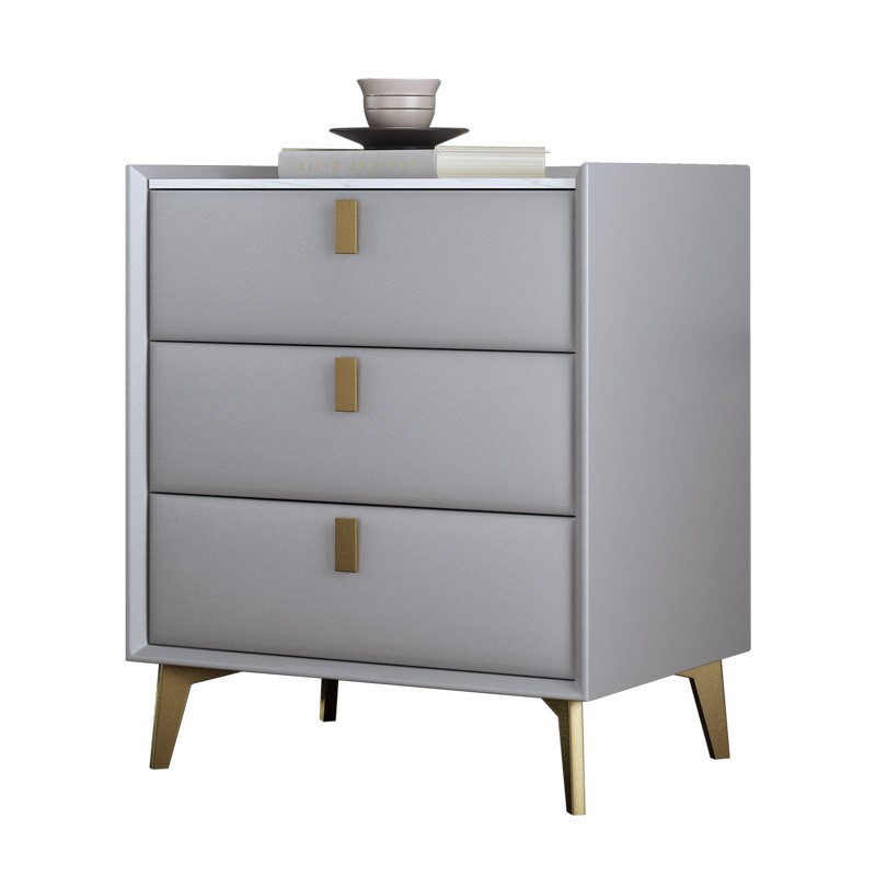 Elegant Three-Drawer Bedside Table