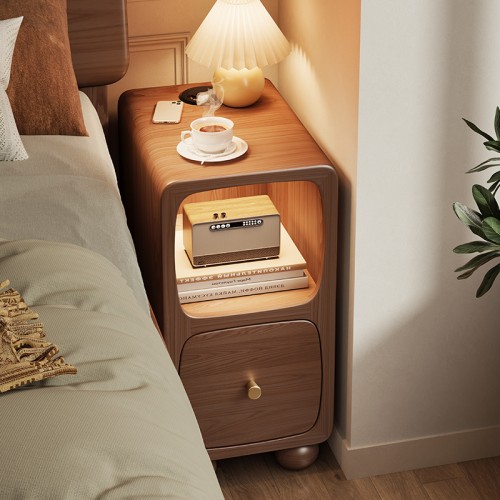 Compact Wooden Bedside Table