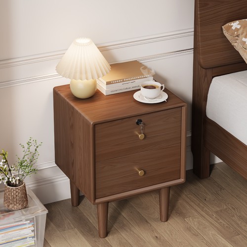 Minimalist Walnut Bedside Table