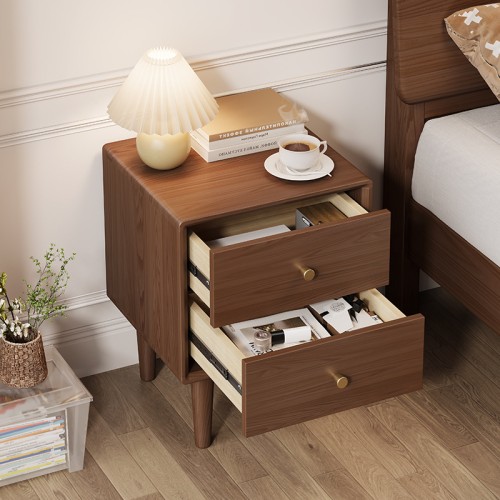 Minimalist Walnut Bedside Table