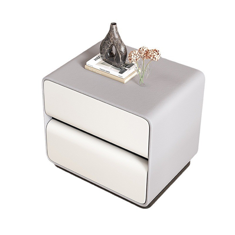 Modern Elegance: Dual-Drawer Bedside Table