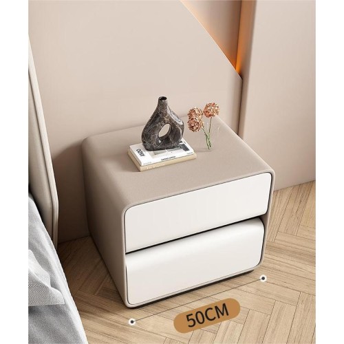 Modern Elegance: Dual-Drawer Bedside Table