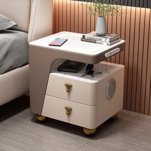 Luxury Modern Bedside Table with Smart Features